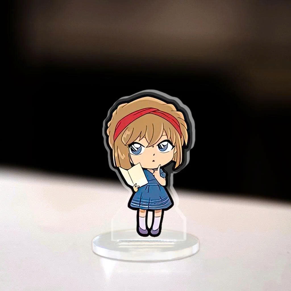 Standee chibi, Mô Hình Mini Conan Cao 5cm In UV Cắt Viền Conan Heiji Kaito Kid Mori Ran Trang Trí Góc Học Tập - SakuMai