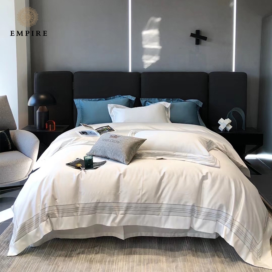 Bộ chăn ga gối nệm đệm 5 món tencel Mark Cross 160s EMPIRE cao cấp - EMPIRE | Bedding & Decor