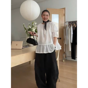 Áo kiểu nữ tay lỡ phối ren Onni st