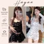 HT29f Đồ ngủ 2s sexy thun cotton nơ xinh dễ thương,Bộ pijama hotgirl croptop tôn dáng HT29f