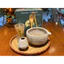 Set Matcha thủ công Nhật Bản 5 món men sứ cao cấp ( Màu kem sữa vân mây )