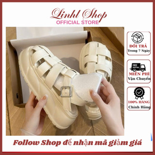 Sandal nữ tăng chiều cao sandal rọ nữ đế bánh mì chất da mền siêu bền mã 684