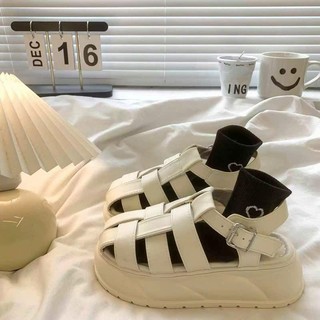 Sandal nữ tăng chiều cao sandal rọ nữ đế bánh mì chất da mền siêu bền mã 684