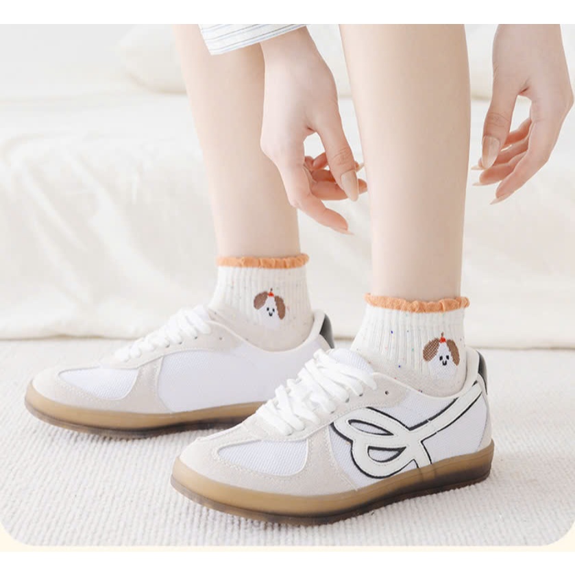 Vớ Tất nữ Icon Mèo & Gấu vảy mực phong cách trẻ trung, năng động.