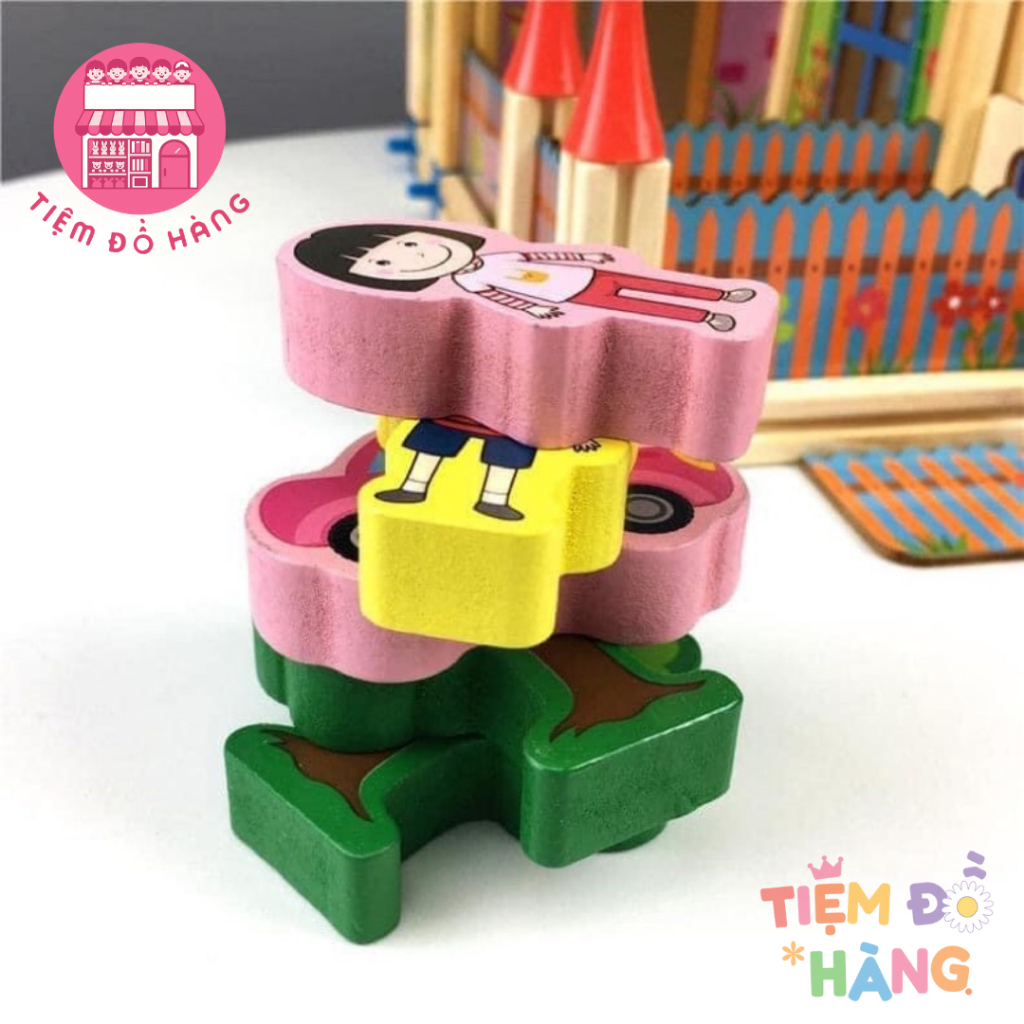 Đồ Chơi Lắp Ghép Mô Hình Nhà Gỗ 3D 128 Chi Tiết, Nâng Cao Tính Tư Duy Cho Bé