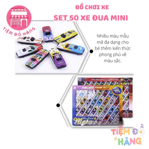 Set 50 Xe Ôtô Làm Bằng Thiếc, Đồ Chơi Dành Cho Bé