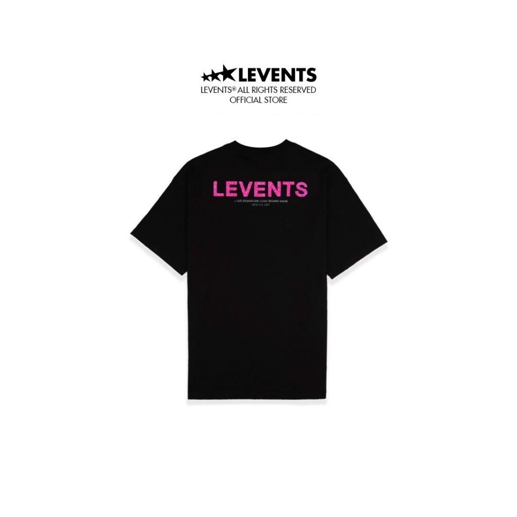 Áo thun Levents XL Logo Lấp lánh/ Black Tee 100% Cotton Unisex T-shirt ...