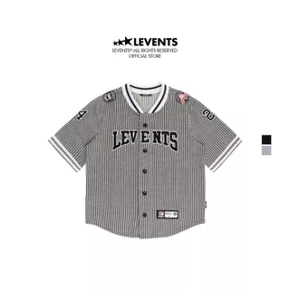Áo Jersey Levents Striped Baseball Chất Poly Pha Cotton Cứng Cáp Unisex