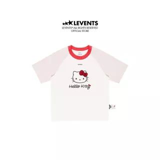 Levents® x Hello Kitty | Áo Thun Regular Icon Raglan Regular Tee/ White 100% Cotton Unisex T-shirt