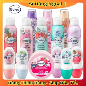 Bộ Kem khử mùi hôi nách Balea Deocreme, xịt khử mùi nách, lăn khử mùi Balea Đức - Date mới Đủ Bill
