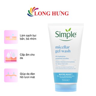 Sữa rửa mặt Simple Micellar Gel Wash (150ml)