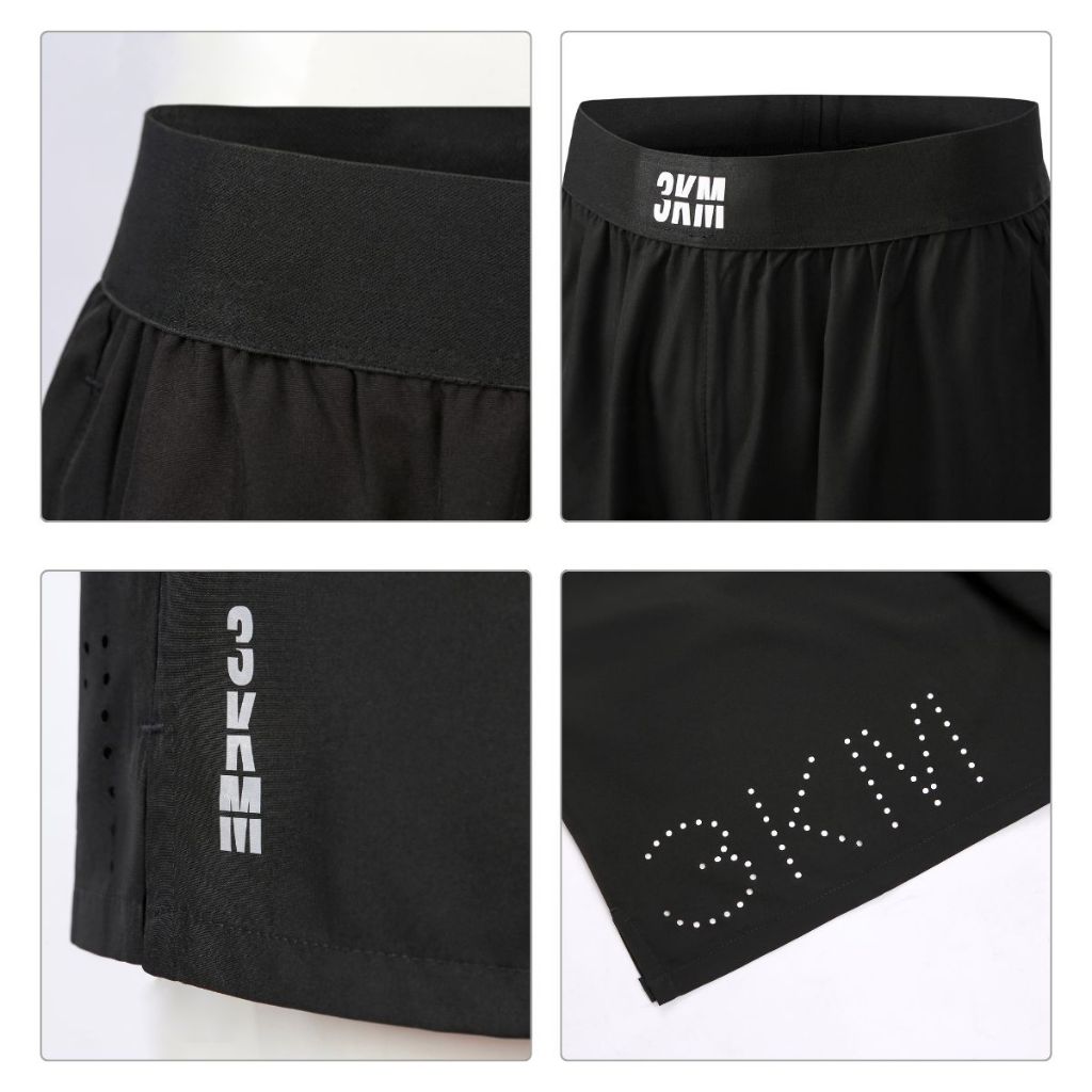 Quần đùi nam cạp chun dệt thêu chữ, quần short thể thao 3KMENSWEAR chất liệu thoáng mát
