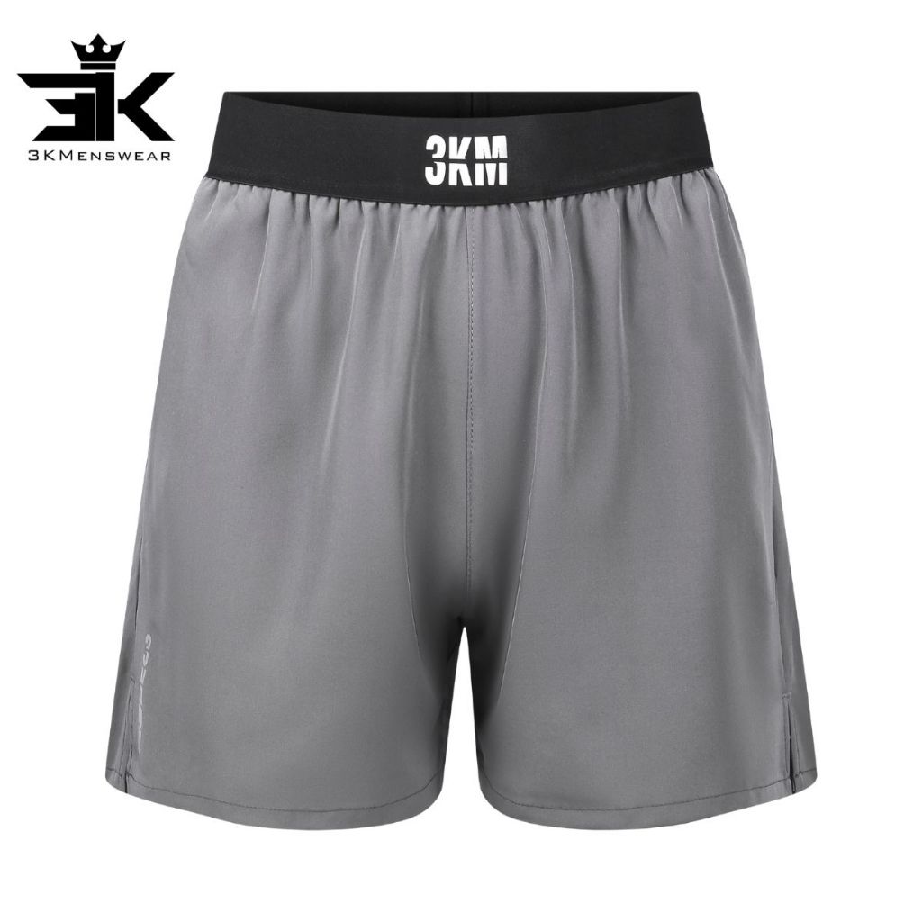 Quần đùi nam cạp chun dệt thêu chữ, quần short thể thao 3KMENSWEAR chất liệu thoáng mát