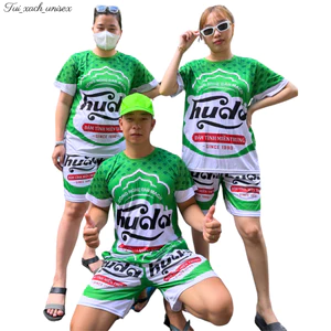 Đồ Bộ BIA HUDA ,Quần Áo Nữ Nam Mùa Hè Thun Lạnh Co Giãn 4 Chiều mặc nhóm gia đình Kl1
