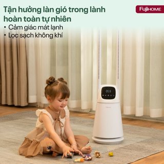 Quạt không cánh lọc không khí FUJIHOME BF065 khử khuẩn Anion, UV, kết nối wifi điều khiển qua app
