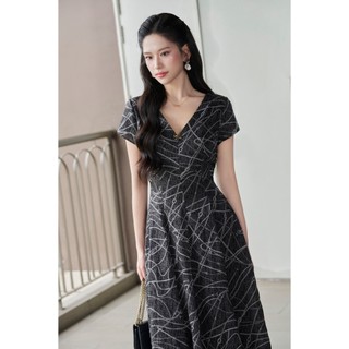 Váy Đầm Nữ Dáng Xoè Dài Đầm Công Sở Thanh Lịch Đi Làm Đi Tiệc LAMER L63L25H022