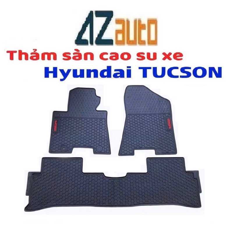 Thảm Lót Sàn Cao Su Xe #Hyundai Tucson 2016-2024 Cao su đuc không mùi hàng cao cấp