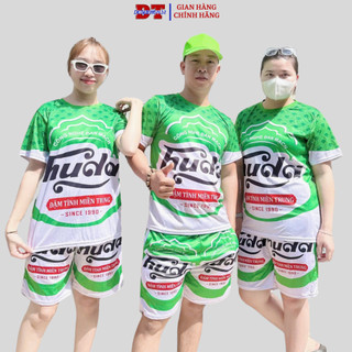 Bộ đồ nam thể thao Thun lạnh bia HUDA, Bộ nữ mặc nhà, tập gym co dãn 4 chiều mặc nhóm gia đình KL2