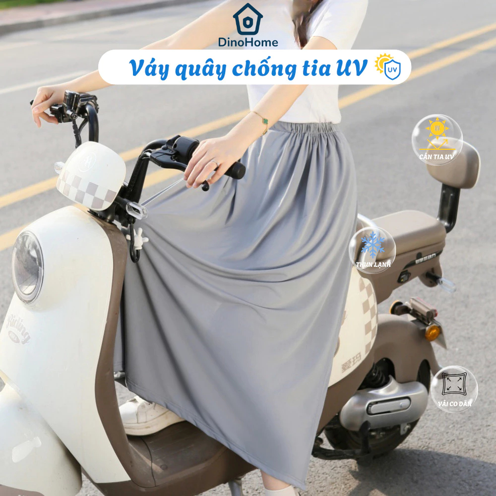 Váy Quây Chống Nắng Nữ Co Giãn 4 Chiều Chất Liệu Băng Lụa Lạnh Mát Mẻ Lưng Đai Chun Freesize