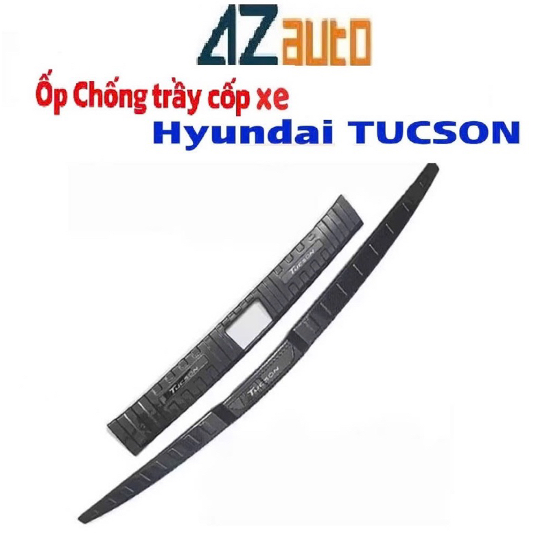 Ốp chống trầy cốp trong và ngoài xe Huyndai Tucson 2022-2025 Vân Carbon hàng cao cấp