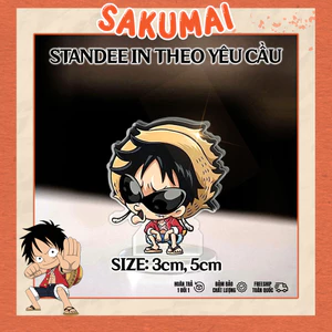 Standee Anime, Mô Hình Standee One Piece Cao 5cm In UV Cắt Viền Luffy Zoro Chopper Nami Phong Cách Hip Hop - SakuMai