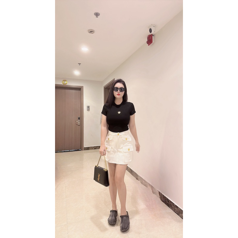 Áo thun ôm đính logo Versace chất đẹp