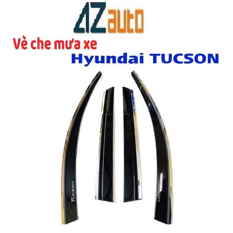 Vè che mưa xe Huyndai Tucson 2022-2026 chỉ inox sáng bóng hàng cao cấp