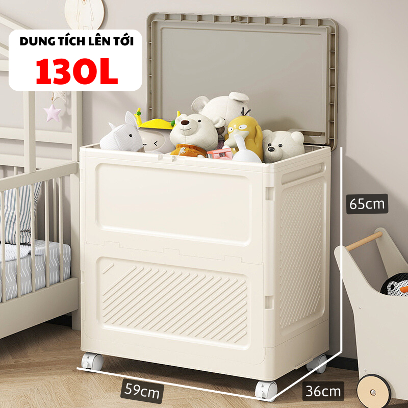 Hộp Đựng Đồ Chơi Gấp Gọn ENODA HOME, Thùng Đựng Đồ Chơi Cho Bé Kích Thước Lớn, Có Bánh Xe Di Chuyển Tiện Lợi Q043