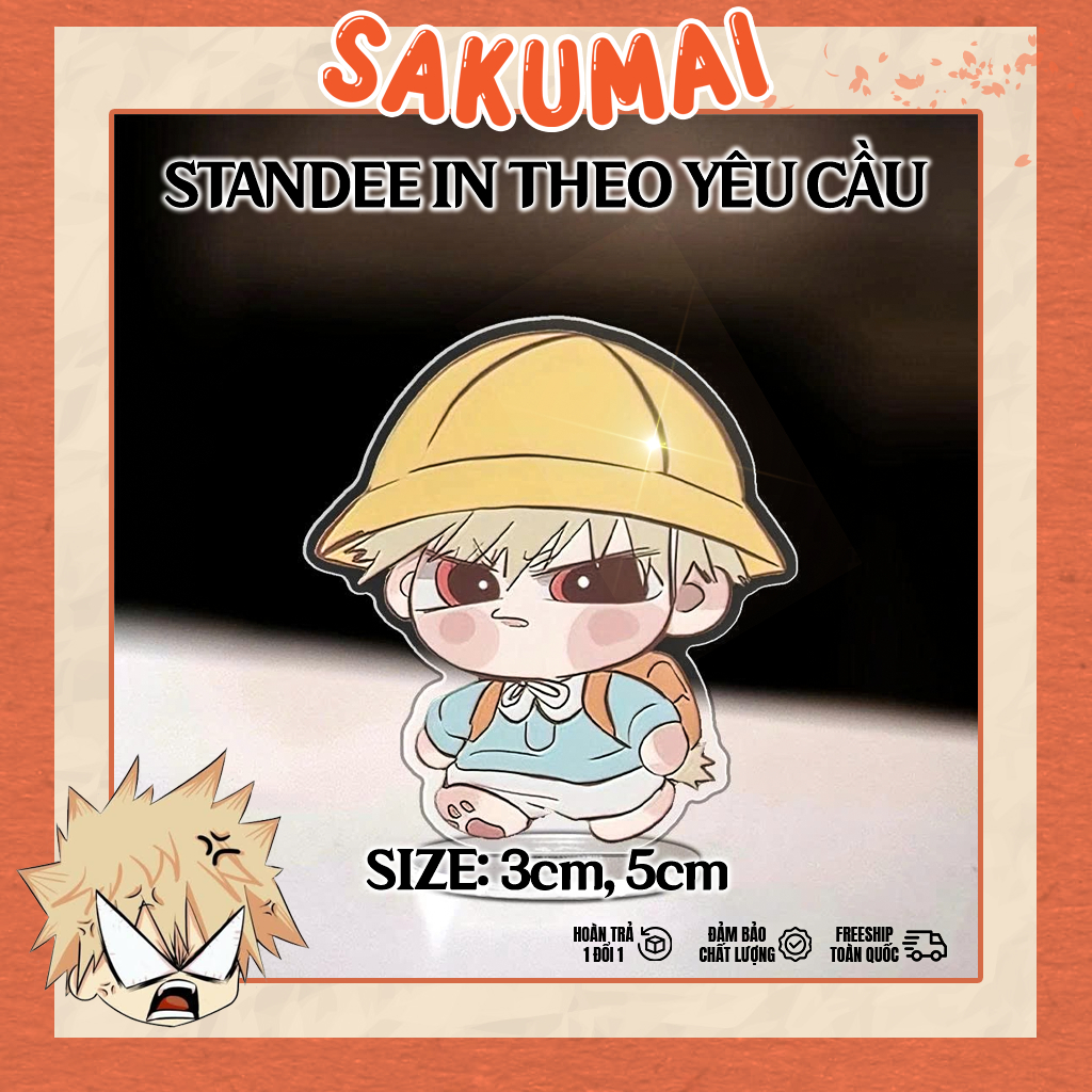 Standee, Standee Anime My Hero Academia Cao 5cm In UV Cắt Viền Deku Bakugo Shoto Trang Trí Góc Học Tập Cute - SakuMai