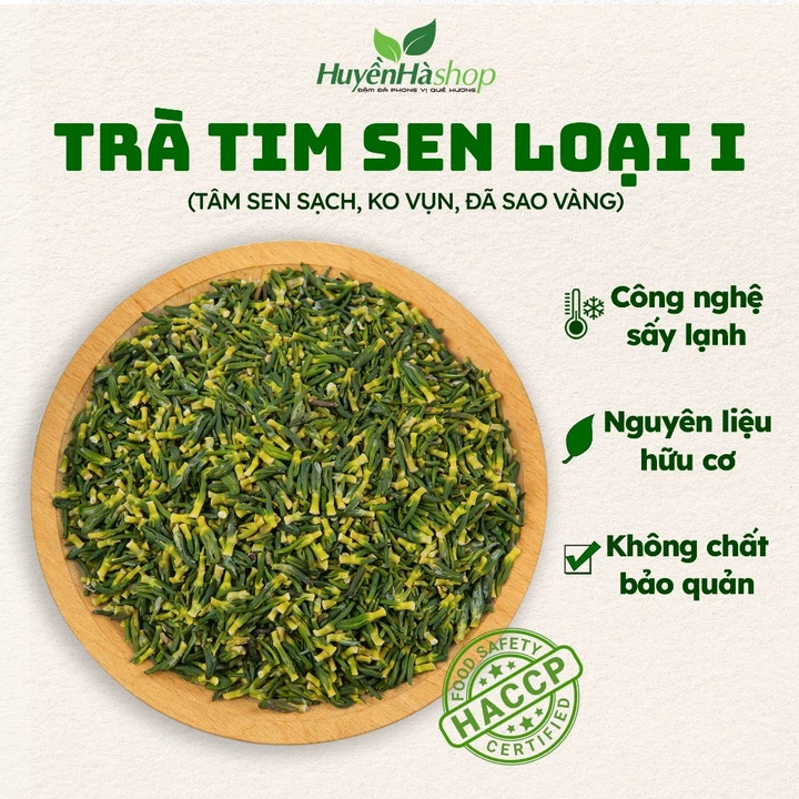 Trà Tim Sen Sấy Khô Nguyên Chất Loại 1 - Trà Tâm Sen Hỗ Trợ Người Mất Ngủ Ngủ Ngon - Huyền Hà Shop