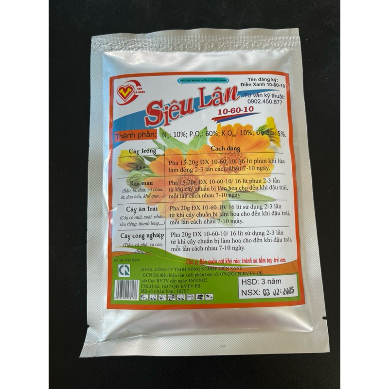 Siêu Lân 10-60-10 Hoa nở đều, Đồng loạt, kích ra hoa trái vụ