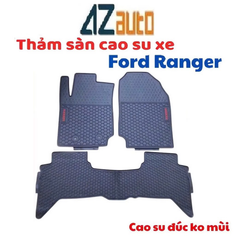 Thảm lót sàn cao su 3D Ford Ranger - Cao su không mùi (Hàng cao cấp)