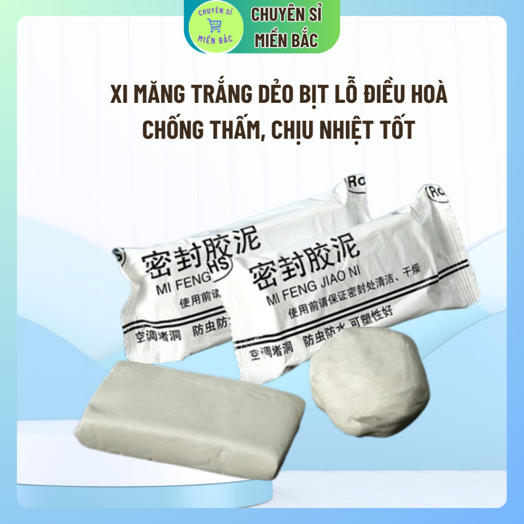 Xi Măng Trắng Dẻo Bịt Lỗ Điều Hoà, Đường Ống Nước Siêu , Keo Dán Lỗ Tường Bằng Xi Măng