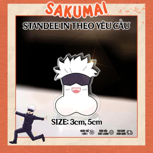 Standee, Mô Hình Gojo Cao 5cm In UV Cắt Viền Jujutsu Kaisen Gojo Itadori Yuta Megumi Trang Trí Góc Học Tập - SakuMai