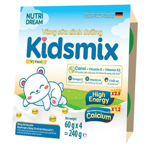 Váng sữa dinh dưỡng Kidsmix lốc 4*60gr cho bé