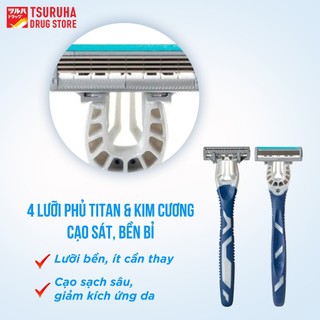 Dao Cạo Râu Cho Nam Cao Cấp Nhật Bản KURASHI RHYTHM Schick Xtreme 3 Lite