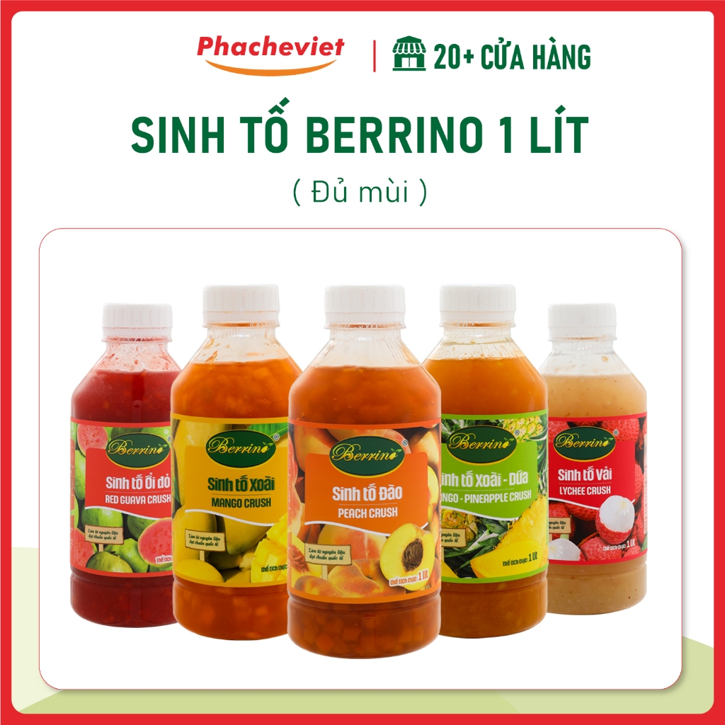 Sinh Tố Berrino 1000ml [Đủ Vị – Date Mới]