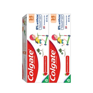 Bộ 2 Kem đánh răng Colgate Kid Free From cho bé 3-5 tuổi không chất bảo quản 80g