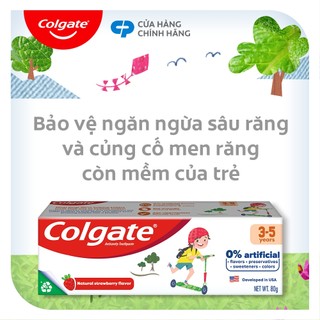 Bộ 2 Kem đánh răng Colgate Kid Free From cho bé 3-5 tuổi không chất bảo quản 80g