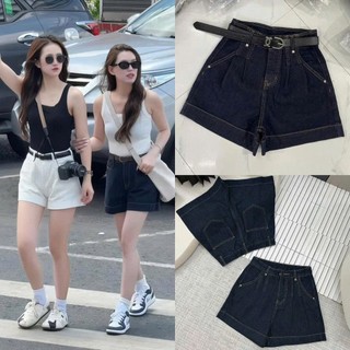 Quần Short Jeans Nữ Lưng Cao Xếp Ly Đóng Đinh 47store Mẫu Basic To Gấu Hot Trend Hè 2025 Quanshort6039