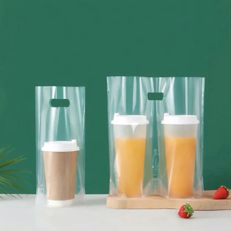 1KG TÚI  ĐỰNG  CỐC DÀI CÓ  VÁCH NGĂN ,đựng 1,2,3,4 cốc trà sữa có ngăn đựng trà sữa sinh tố, nước ép, trà sữa.