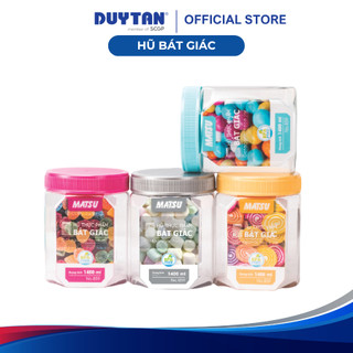 Hũ Thực Phẩm Matsu Bát Giác 900ml 1400ml 1800ml 2300ml DUY TÂN nhựa PET, an toàn thực phẩm, sức khỏe