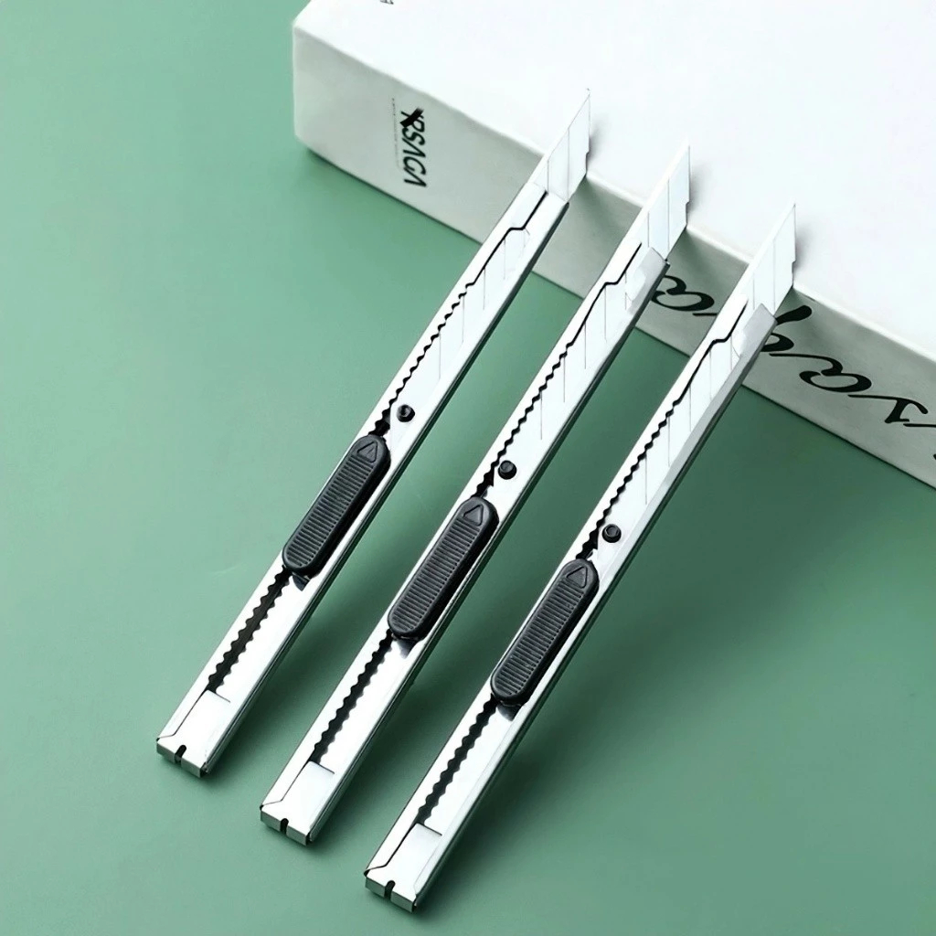 Combo 10 Dao Rọc Giấy Văn Phòng Vỏ Kim Loại Mini - Dao Rọc Giấy Siêu ...