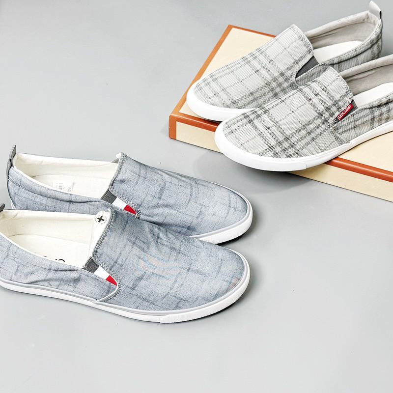 Giày Lười Vải Nam Leyo Màu Trơn, Giày Slip On Nam Êm Chân Nhẹ Thoáng Khí Đi Học Đi Làm