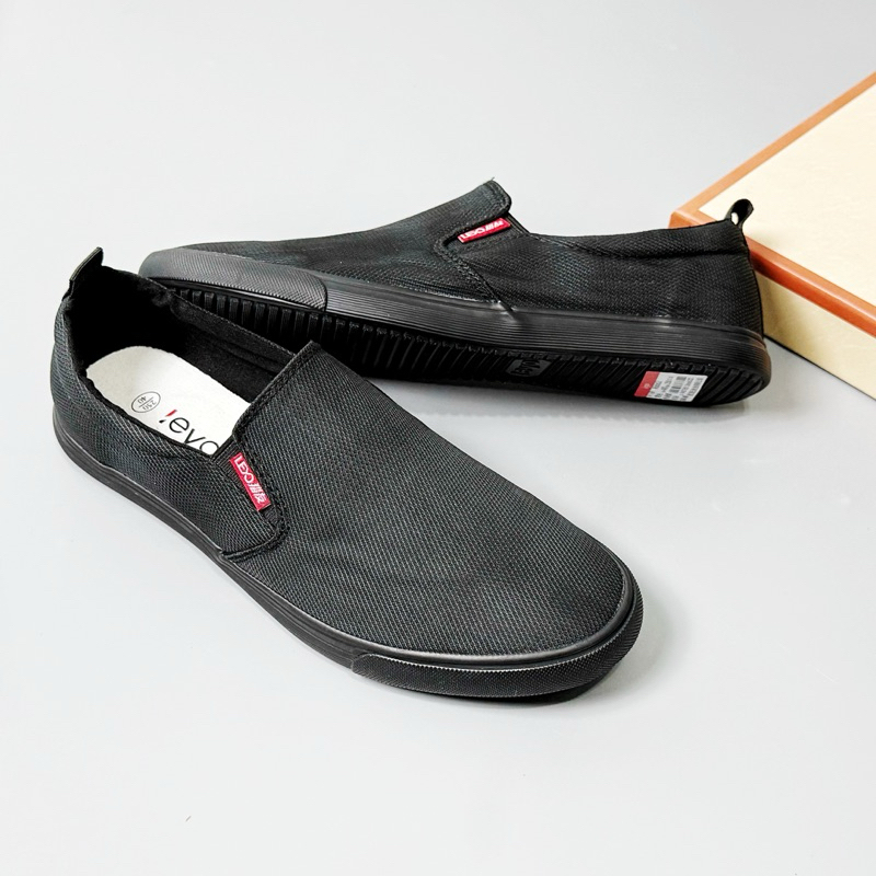 Giày Lười Vải Nam Leyo Màu Trơn, Giày Slip On Nam Êm Chân Nhẹ Thoáng Khí Đi Học Đi Làm