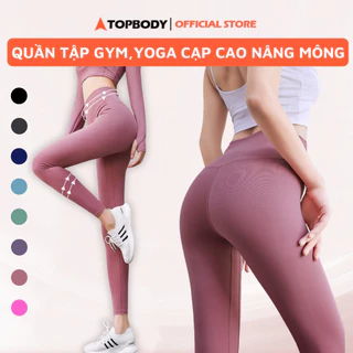 Quần tập gym, yoga nữ lưng cao, co giãn, ôm sát, làm khô bụng, nâng hông mùa thu, đông-QUAYG01
