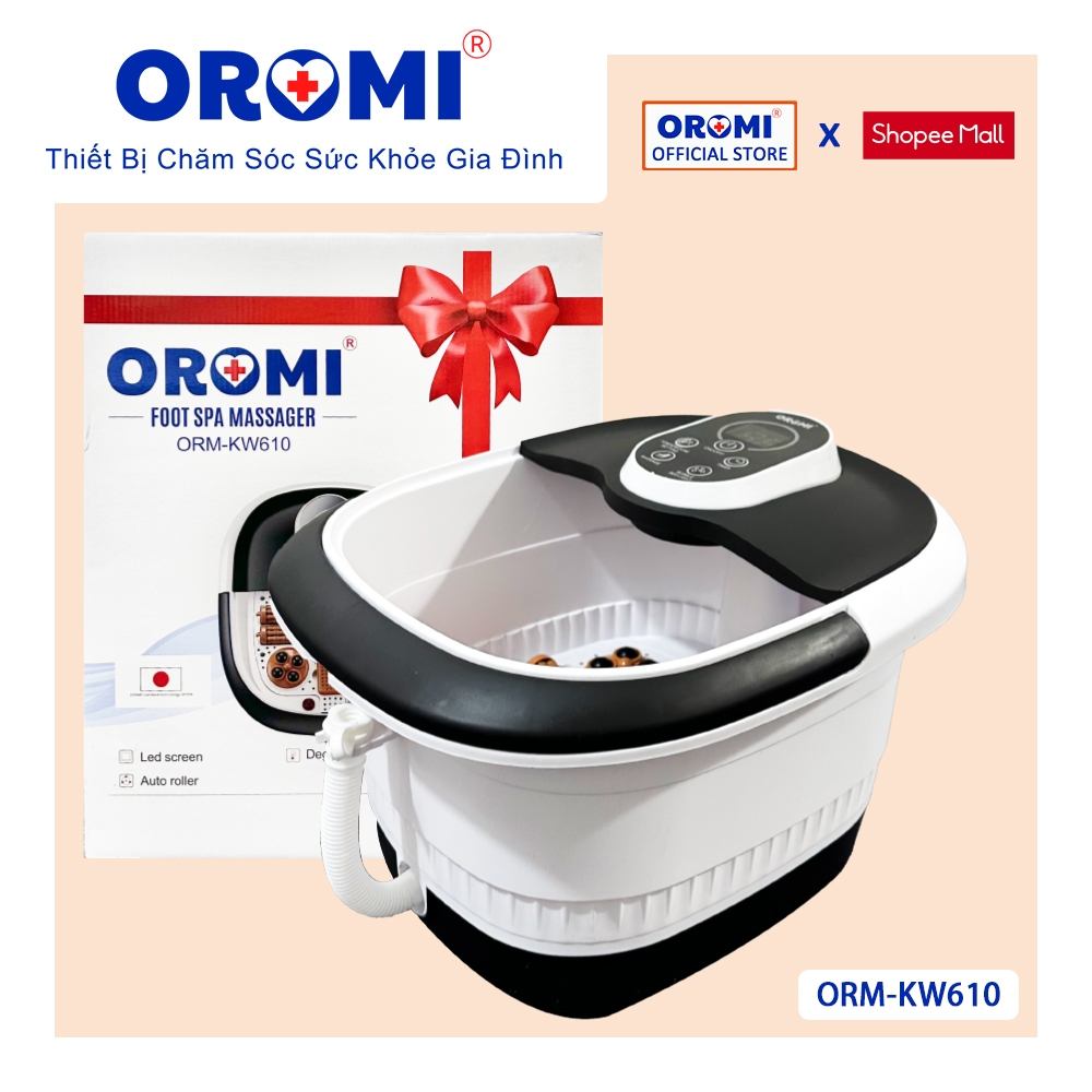 Máy massage chân tự động OROMI ORM-KW610/ORM-610H - Mát-xa thư giãn cao cấp có sục khí, hồng ngoại