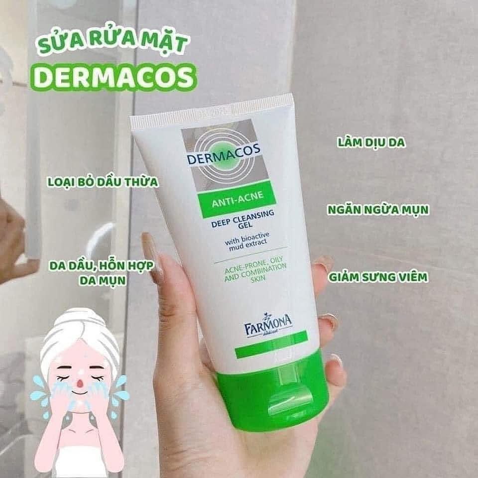 SỮA RỬA MẶT DE.R.MA.CO.S ANTI-ACNE DEEP CLEANSING FULLBOX