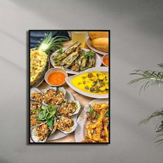 Tranh Canvas Treo Tường Quán Ốc BH67 Các Món Ốc - Tranh Decor, Trang Trí Quán Ốc, Quán Ăn Vặt Cao Cấp, Sắc Nét