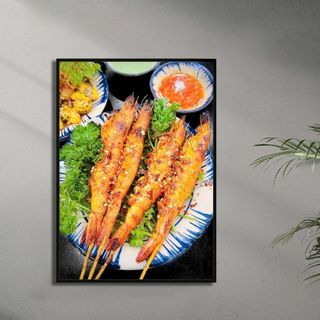 Tranh Canvas Treo Tường Quán Ốc BH67 Các Món Ốc - Tranh Decor, Trang Trí Quán Ốc, Quán Ăn Vặt Cao Cấp, Sắc Nét